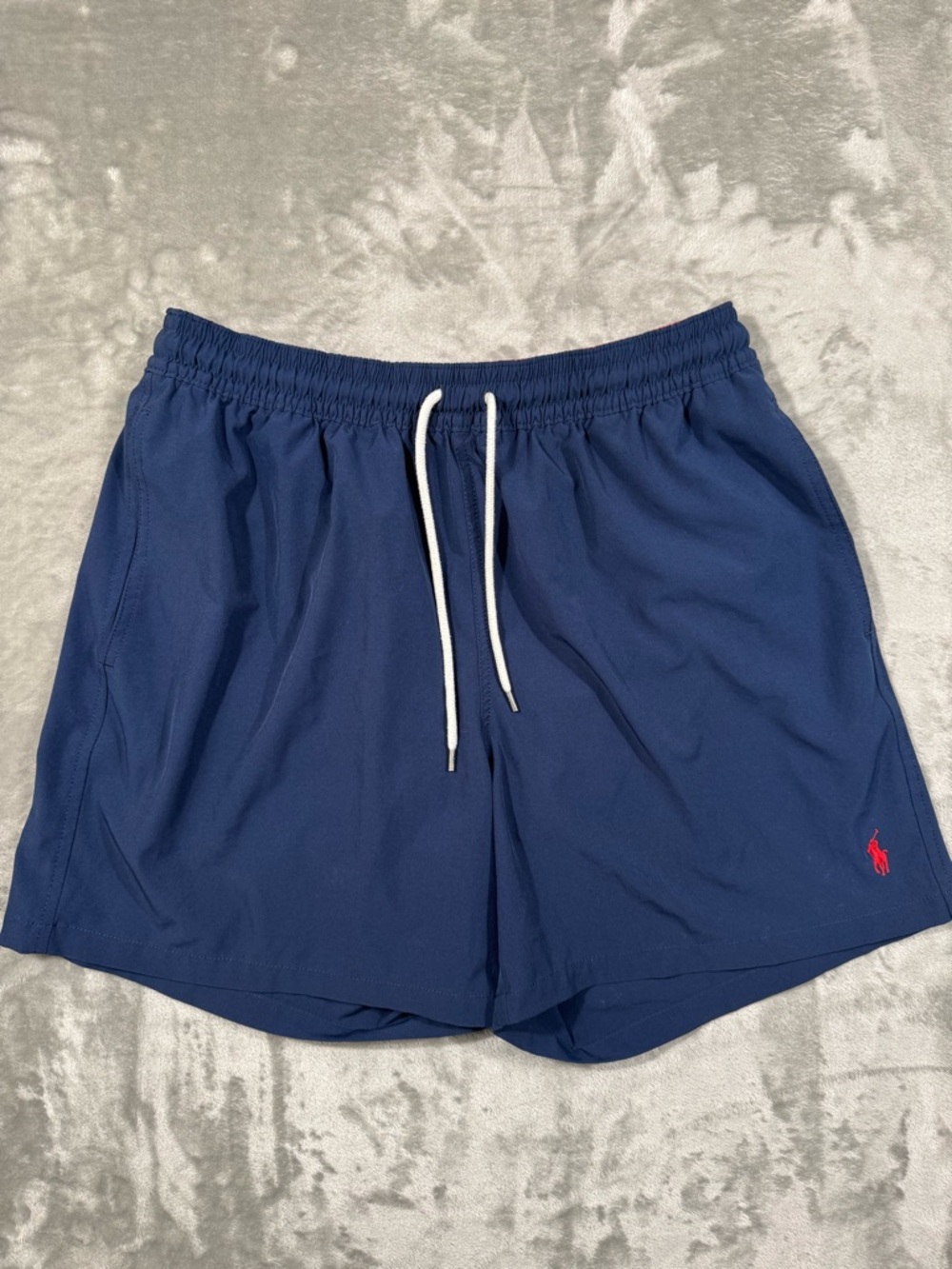Ralph Lauren Shorts Mens Blue Swim Beach Mesh Lined Elastic Waist Size XL